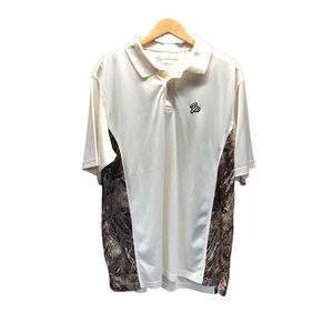Boo By Firethorn Tour Size Extra Large (XL) Cream and Camo Polo